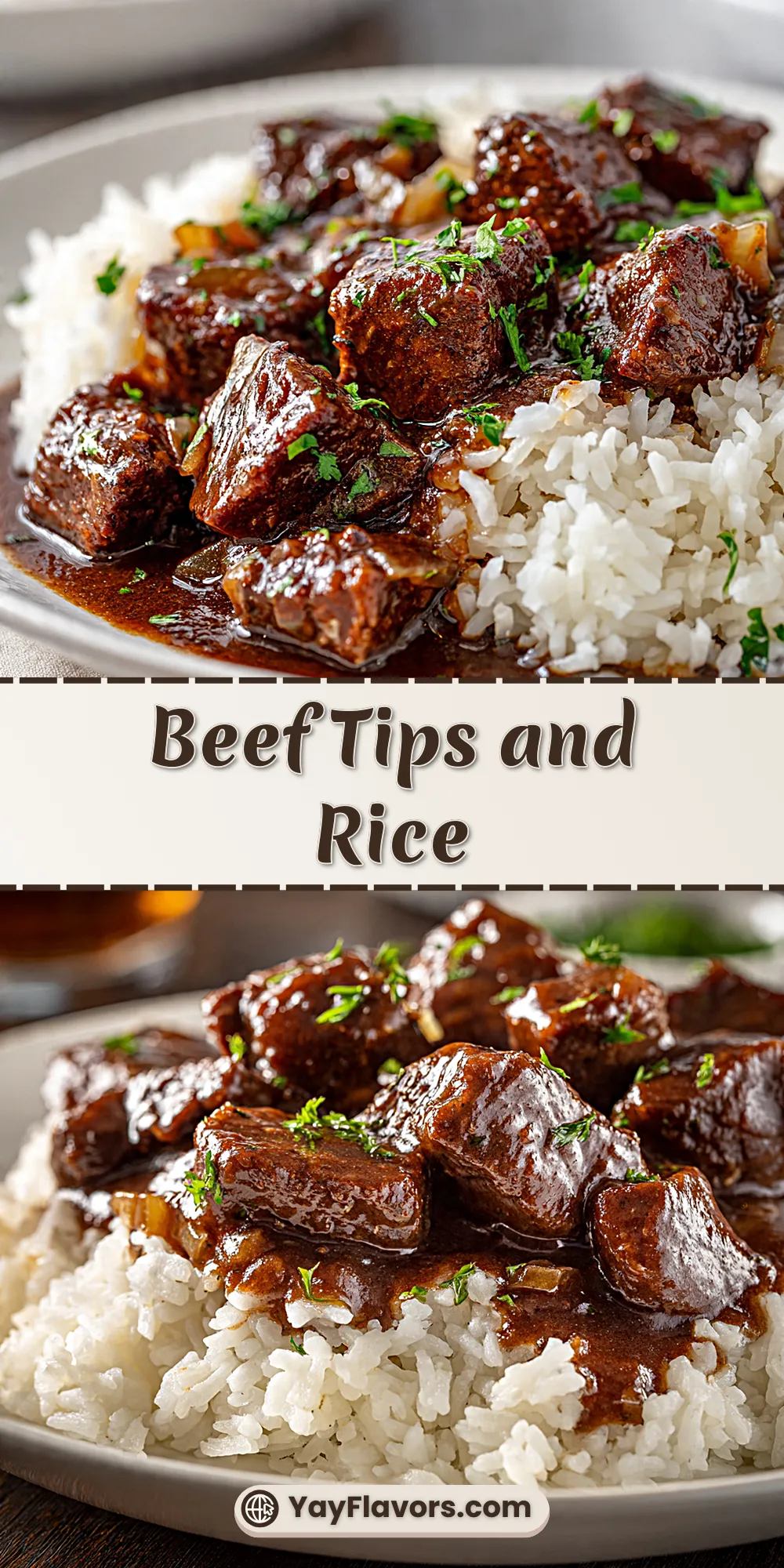 Beef Tips and Rice
