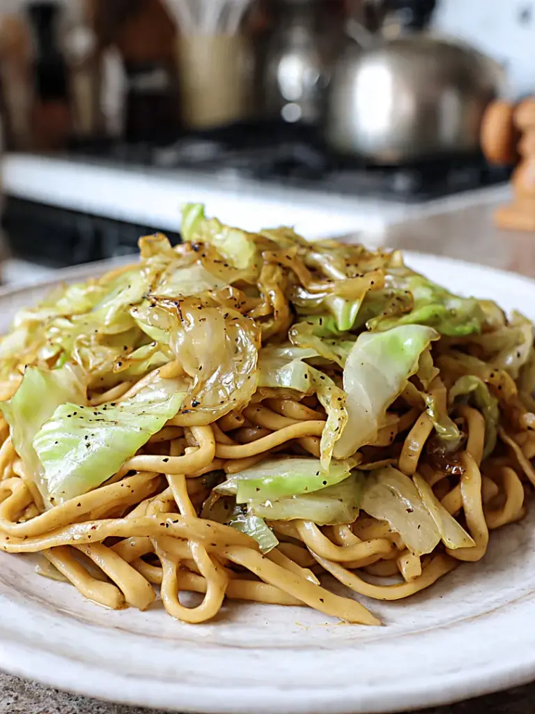 Fried Cabbage and Noodles