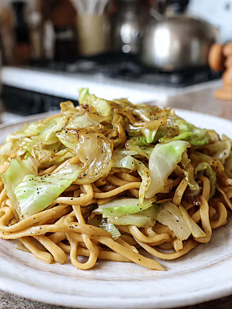 Fried Cabbage and Noodles