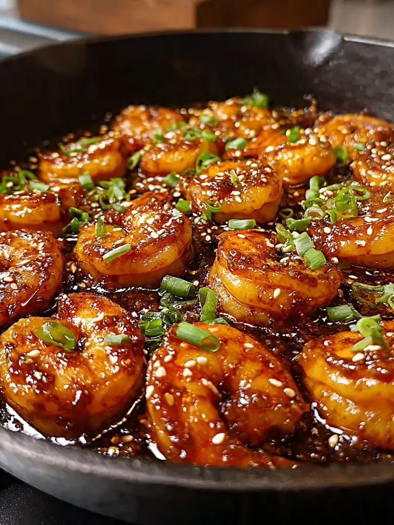 Honey Garlic Shrimp Skillet