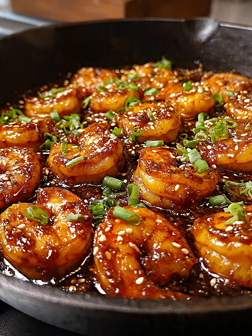 Honey Garlic Shrimp Skillet