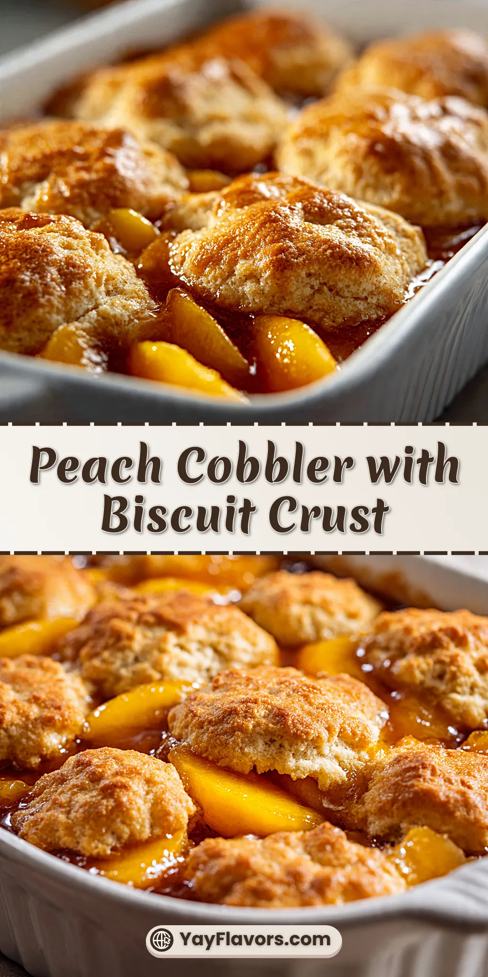 Peach Cobbler with Biscuit Crust