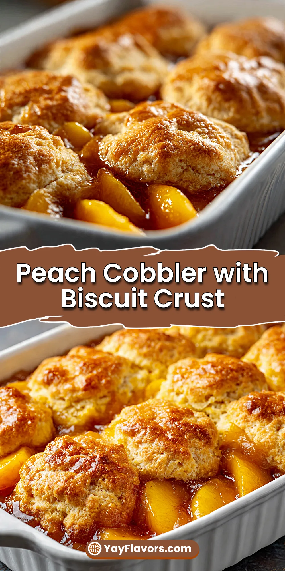 Peach Cobbler with Biscuit Crust