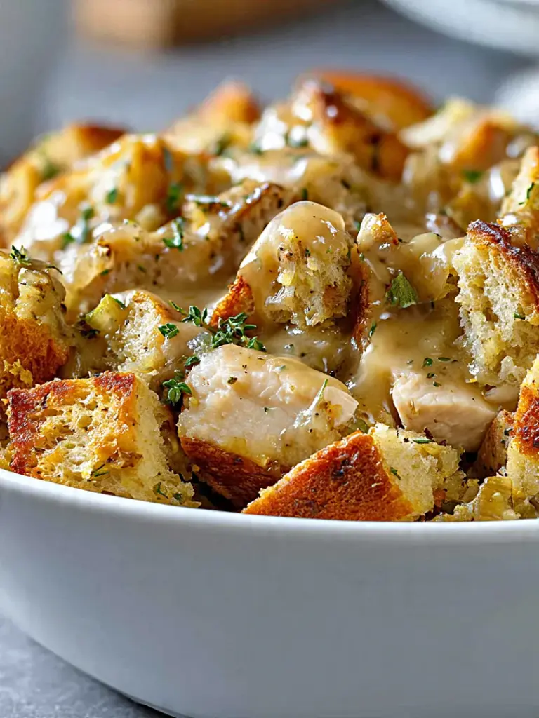 Slow Cooker Chicken and Stuffing