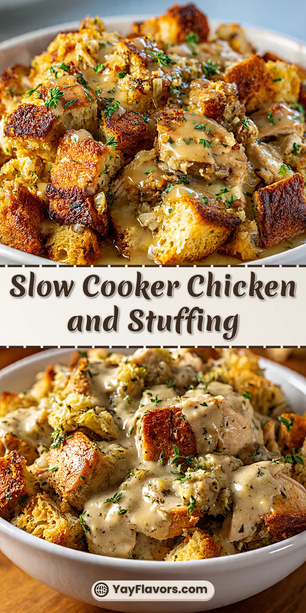 Slow Cooker Chicken and Stuffing